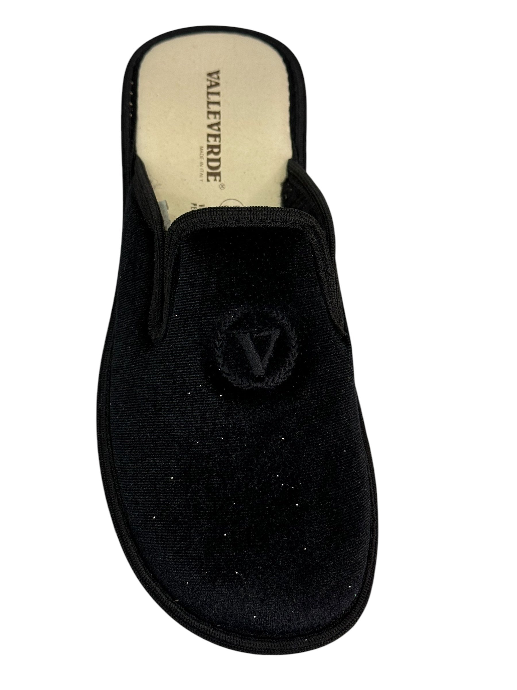 Valleverde Pantofola Da Donna Con Plantare In Vera Pelle – Comoda E Calda – Taglia 41 – Colore Blu
